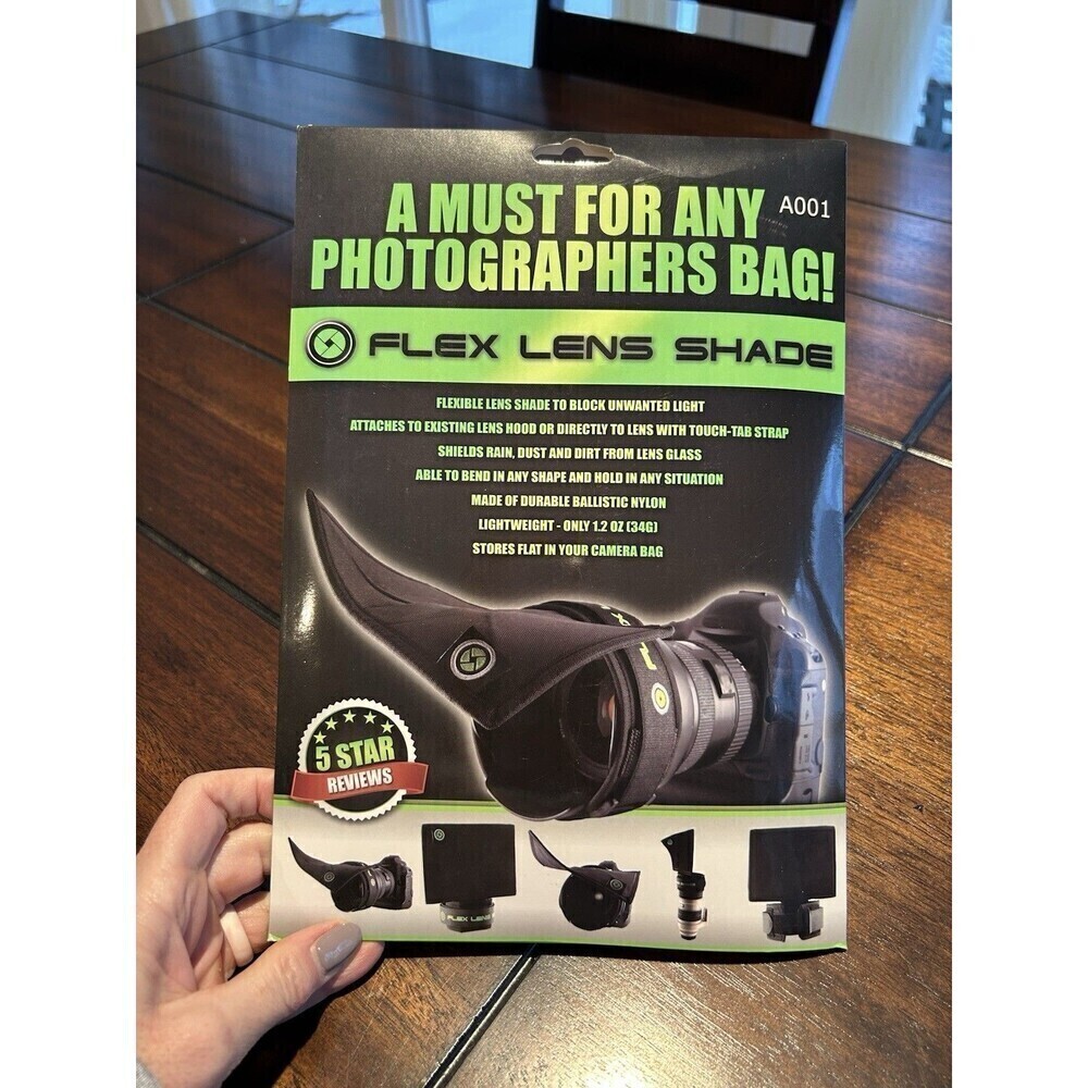 Flex Lens Shade Adjustable Flexible Lens Shade for Any SLR Lens #A001 Black